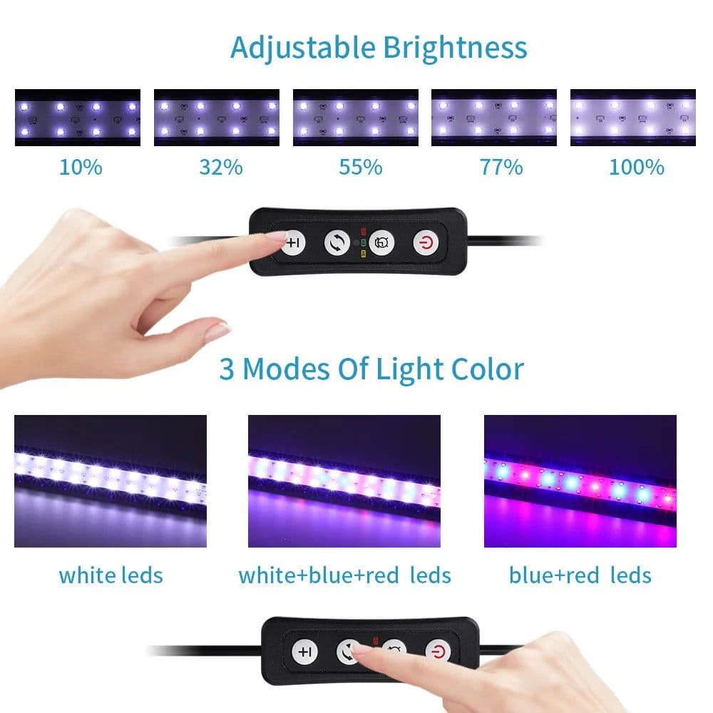 image-Dimmable Fish Tank Bracket Lights Aquarium Light Three Modes Lighting Fishbowl Landscaping Decoration Aquariums Accessories
