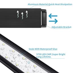 image-Dimmable Fish Tank Bracket Lights Aquarium Light Three Modes Lighting Fishbowl Landscaping Decoration Aquariums Accessories