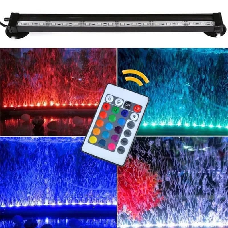 image-Aquarium LED Colorful Bubble Light Color Changing Slow Flash Light LED Waterproof Diving Light Clip Fish Tank Light Lamp Decor