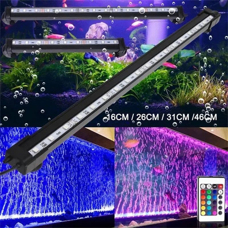 image-Aquarium LED Colorful Bubble Light Color Changing Slow Flash Light LED Waterproof Diving Light Clip Fish Tank Light Lamp Decor