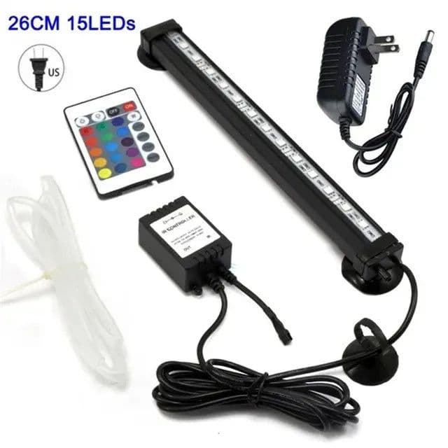 image-Aquarium LED Colorful Bubble Light Color Changing Slow Flash Light LED Waterproof Diving Light Clip Fish Tank Light Lamp Decor