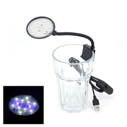 image-5W 5V USB wire Plug Fish Tanks Clip-on Light Clamp Aquarium Lights LED lamp Beads White bule Lights 360-Degree Rotations R23