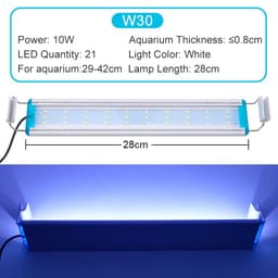 image-Aquarium LED Light Super Slim Fish Tank Aquatic Plant Grow Lighting Waterproof Bright Clip Lamp Blue LED 18-72cm for Plants 220v