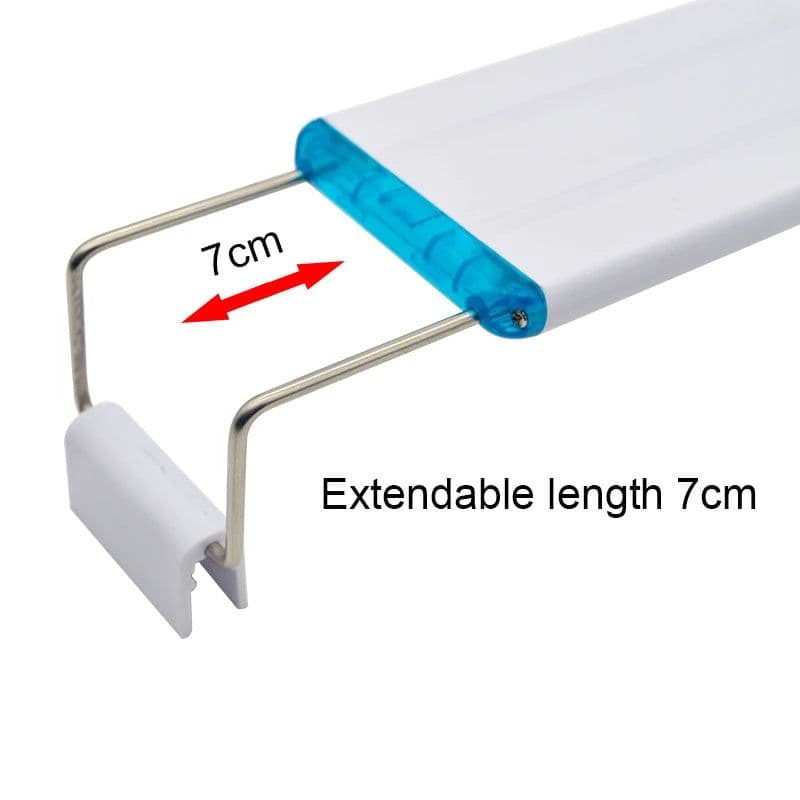 image-Aquarium LED Light Super Slim Fish Tank Aquatic Plant Grow Lighting Waterproof Bright Clip Lamp Blue LED 18-72cm for Plants 220v