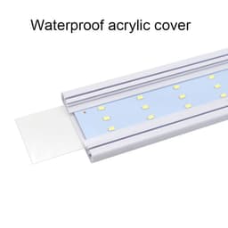 image-Aquarium LED Light Super Slim Fish Tank Aquatic Plant Grow Lighting Waterproof Bright Clip Lamp Blue LED 18-72cm for Plants 220v
