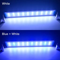 image-Aquarium LED Light Super Slim Fish Tank Aquatic Plant Grow Lighting Waterproof Bright Clip Lamp Blue LED 18-72cm for Plants 220v
