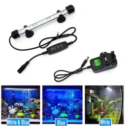 image-Submersible LED Aquarium Light Fish Tank Light with Timer Auto On/Off White & Blue Stick for Fish Tank 3 Light Mode Dimmable D30