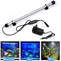 image-Submersible LED Aquarium Light Fish Tank Light with Timer Auto On/Off White & Blue Stick for Fish Tank 3 Light Mode Dimmable D30