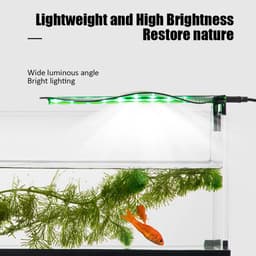 image-Aquarium Clip On Lighting Banana Leaf Ecological Light Mini Fish Tank Clip Lamp Highlight LED Aquarium Portable Decor Lamps