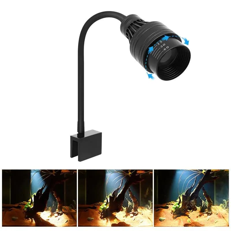 image-Aquarium Led Light Fish Tank Decoration Adjustable Focus Spotlight Plants Grow Lamp Turtle Reptiles Accessories 5w 7w 9w 12w 15w