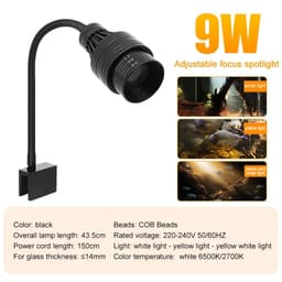 image-Aquarium Led Light Fish Tank Decoration Adjustable Focus Spotlight Plants Grow Lamp Turtle Reptiles Accessories 5w 7w 9w 12w 15w