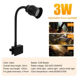 image-Aquarium Led Light Fish Tank Decoration Adjustable Focus Spotlight Plants Grow Lamp Turtle Reptiles Accessories 5w 7w 9w 12w 15w