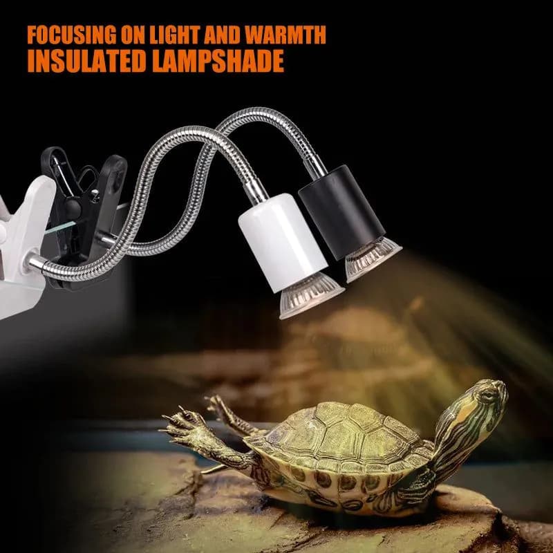 image-UVB E27 Pet Reptile Lamp Clip-on Bulb Lamp Holder Turtle Basking UV Heating Lamp Kit Tortoises Light Lizards Lighting