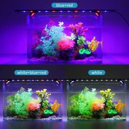 image-Aquarium 3 Color Adjust Light Timing Clip Aquatic Plants Lighting Waterproof 100~240V Fish Tanks 20-63CM