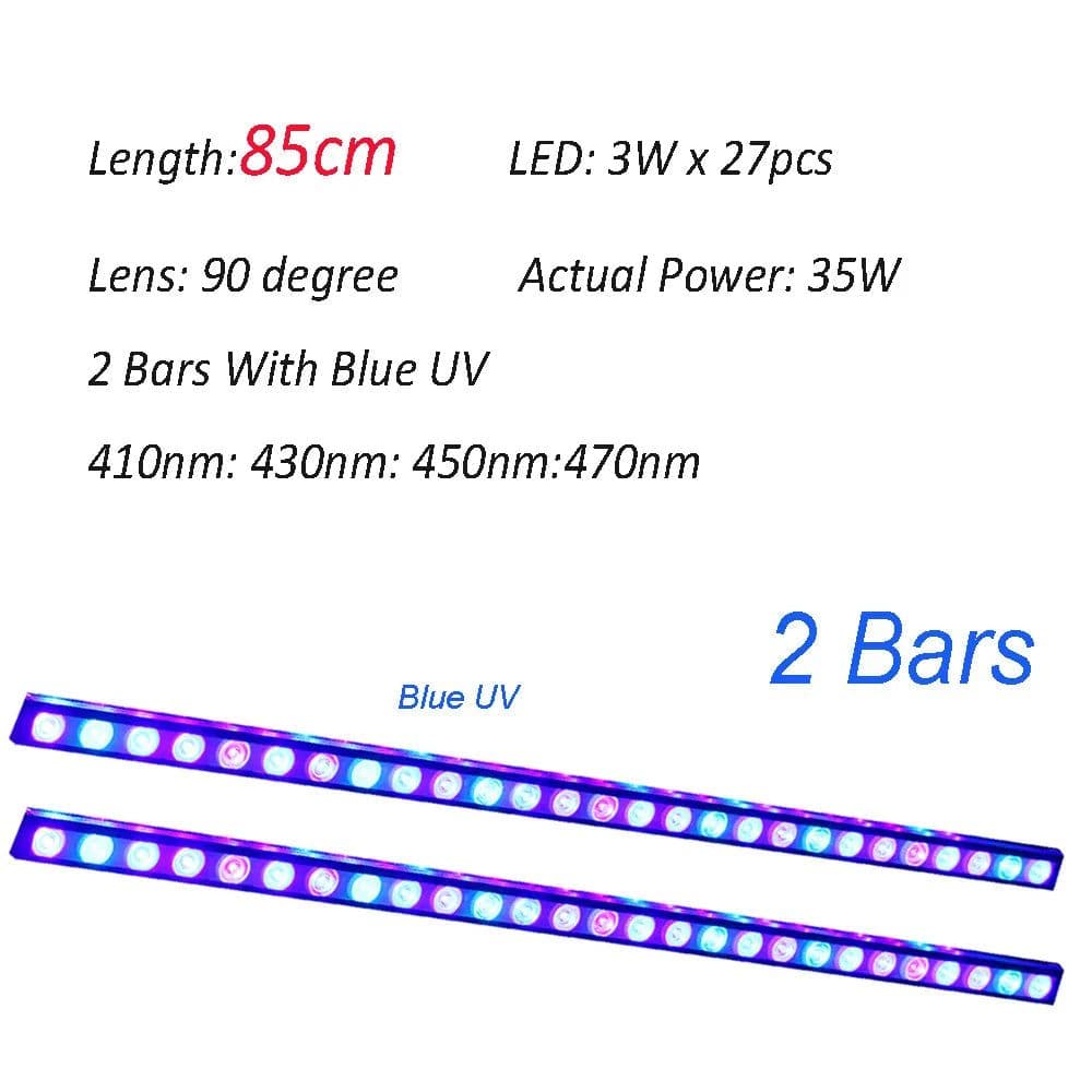 image-4ft 5ft Aquarium Reef Bar Blue UV LED Color 36x3W 45x3W Marine Reef Farm Use LED Light With Timer Dimmer 180 degree Bracket