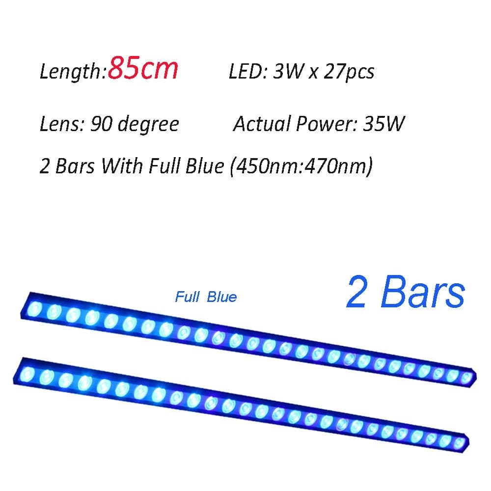 image-4ft 5ft Aquarium Reef Bar Blue UV LED Color 36x3W 45x3W Marine Reef Farm Use LED Light With Timer Dimmer 180 degree Bracket