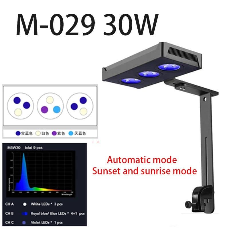 image-Spectra Nano 029 Aquarium Light 30W Saltwater Lighting with Touch Control for Coral Reef Fish Tank
