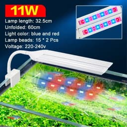 image-Timeable Fish Tank LED Double Clip Lamps Full Spectrum Water Grass Enhancement Growth Lamping Aquarium Lighting Clip Lights