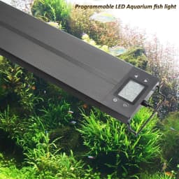 image-New Mould 60/75/90/120cm Fish Tank aquaculture Aquarium LED Light Programmable LED Aquarium light With Bracket with timer