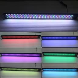 image-New Mould 60/75/90/120cm Fish Tank aquaculture Aquarium LED Light Programmable LED Aquarium light With Bracket with timer
