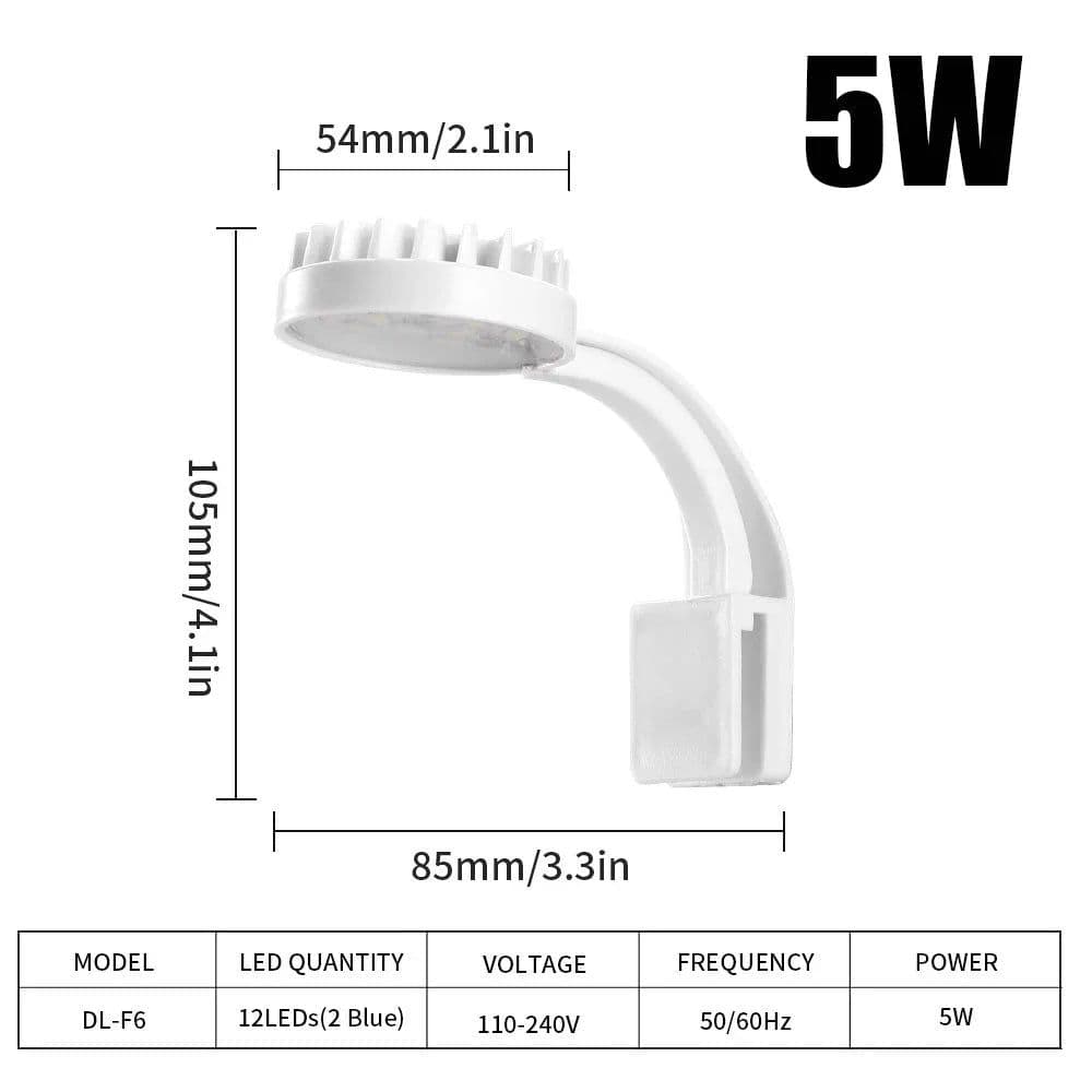 image-USB Aquarium LED Lamp Clip For Plants High Brightness Aquatic Freshwater Water Grass Low Temperature Fish Tank Light 5W
