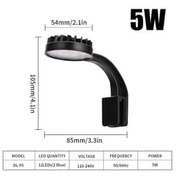 image-USB Aquarium LED Lamp Clip For Plants High Brightness Aquatic Freshwater Water Grass Low Temperature Fish Tank Light 5W