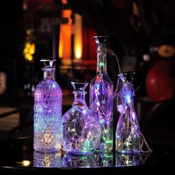image-Updated Solar Wine Bottle Lights 2M 20 LED Copper Wire Fairy Garland String Lights for Xmas Wedding Party Decor 4/8/10 Pack