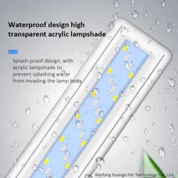 image-Ultra-thin LED Aquarium Lighting RGB Aquatic Plant Light Retractable Waterproof Clip for Fish Tank110v 220v Blue and White Light