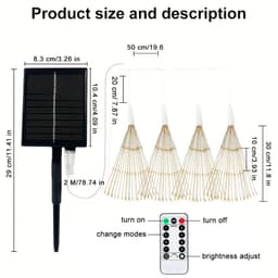 image-Solar Lights Outdoor Waterproof Solar Garden Lights 8 Modes 360 480 Led Fairy Lights for Garden Patio Tree Decorations Lights