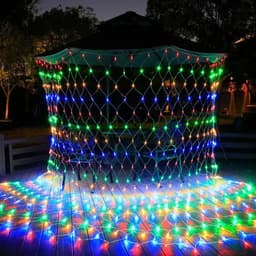 image-Solar LED Net String Lights 96-200 LEDs Christmas Decor