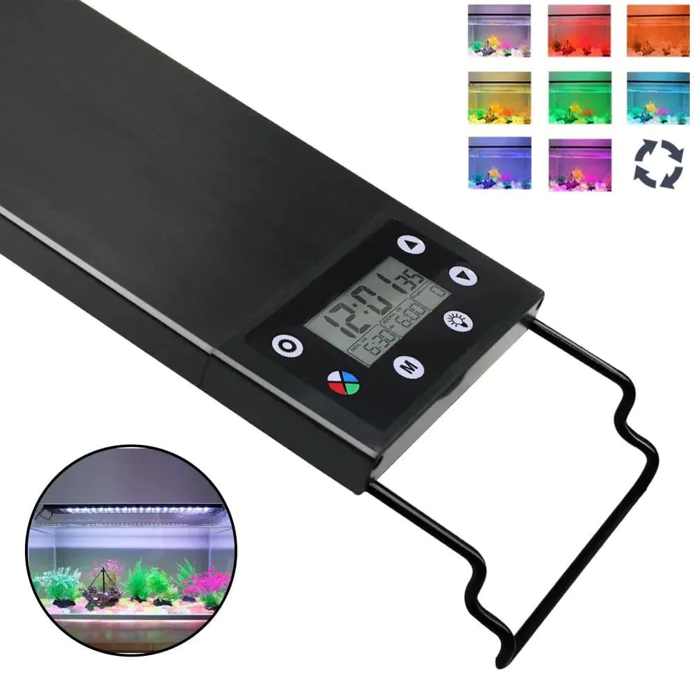 image-Fish Tank 24/7 Full Spectrum Lighting LED Light Aquarium Decoration Aquatic Plant Growth Lamp Waterproof 100V-240V 30-60cm