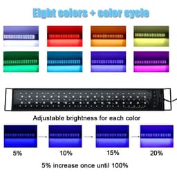 image-Fish Tank 24/7 Full Spectrum Lighting LED Light Aquarium Decoration Aquatic Plant Growth Lamp Waterproof 100V-240V 30-60cm