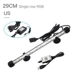 image-Zhongji 19CM-59CM Aquarium LED Lighting Bluetooth APP Remote Control RGB Waterproof Fish Tank Lights Lamp For Aquarium Plants
