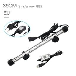 image-Zhongji 19CM-59CM Aquarium LED Lighting Bluetooth APP Remote Control RGB Waterproof Fish Tank Lights Lamp For Aquarium Plants