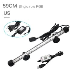 image-Zhongji 19CM-59CM Aquarium LED Lighting Bluetooth APP Remote Control RGB Waterproof Fish Tank Lights Lamp For Aquarium Plants