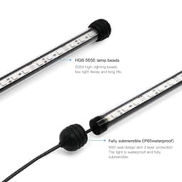 image-Zhongji 19CM-59CM Aquarium LED Lighting Bluetooth APP Remote Control RGB Waterproof Fish Tank Lights Lamp For Aquarium Plants