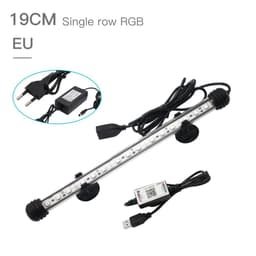 image-Zhongji 19CM-59CM Aquarium LED Lighting Bluetooth APP Remote Control RGB Waterproof Fish Tank Lights Lamp For Aquarium Plants