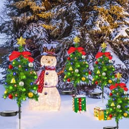 image-Solar Christmas Tree Decor Lights Outdoors Waterproof LED Lawn Garden Patio Porch Landscape Lamps Christmas Party Gifts