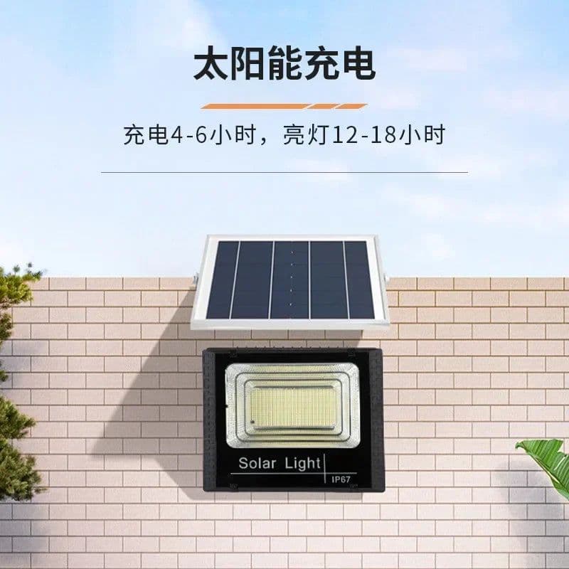image-50w 100w 200w 300w 500w Solar Flood Lights LED Solar Powered Spotlight Outdoor Waterproof Reflector Solar with Remote Control