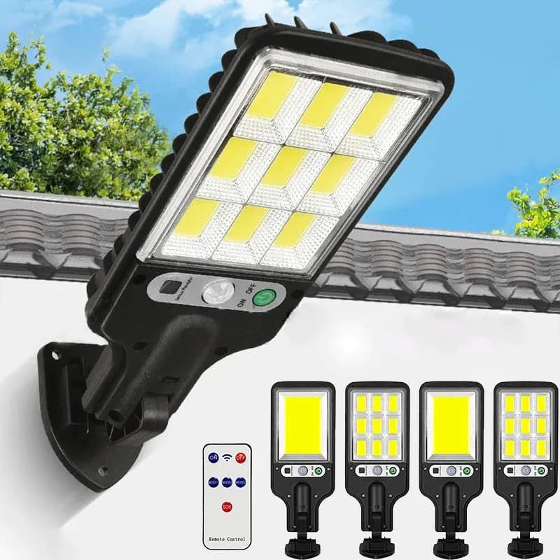 image-Motion Sensor Solar Lights Outdoor Waterproof Garden Light Street Light Wall Lamp Security Lamp 1200Mah With 3 Lighting Modes