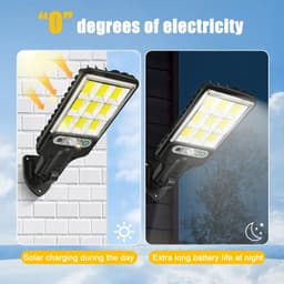 image-Motion Sensor Solar Lights Outdoor Waterproof Garden Light Street Light Wall Lamp Security Lamp 1200Mah With 3 Lighting Modes