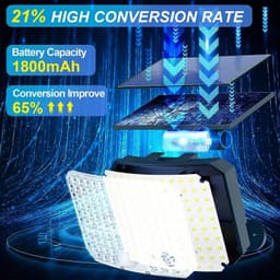 image-118LED Outdoor Solar Light 3 Mode Street lamp with Motion Sensor Remote Control IP65 Waterproof Patio Garage Backyard Wall Light
