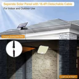 image-118LED Outdoor Solar Light 3 Mode Street lamp with Motion Sensor Remote Control IP65 Waterproof Patio Garage Backyard Wall Light