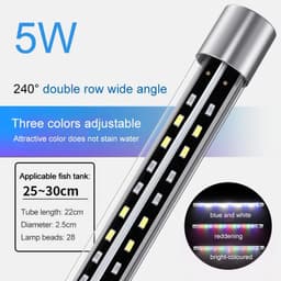 image-Aquarium Light LED Wide Angle Waterproof Fish Tank Lamp Submersible High Brightness RGB Aquarium Decor Light Plant Grow 22-57cm