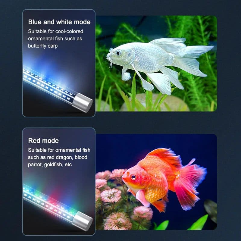 image-Aquarium Light LED Wide Angle Waterproof Fish Tank Lamp Submersible High Brightness RGB Aquarium Decor Light Plant Grow 22-57cm