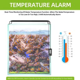 image-30-60cm 24/7 Cycle LED Lighting Light With LCD Monitor And Thermometer Memory Function Fish Tank Light IP68 110V-240V