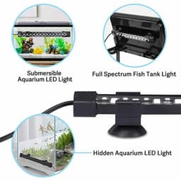 image-Fullgain Aquarium Light 24/7 Waterproof Full Spectrum Aqua Lamp Freshwater WRGB LED Fish Tank Light Plant Grow Lighting