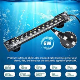image-Fullgain Aquarium Light 24/7 Waterproof Full Spectrum Aqua Lamp Freshwater WRGB LED Fish Tank Light Plant Grow Lighting