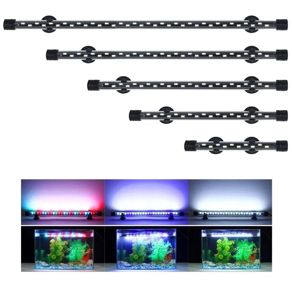 image-Aquarium Light LED Plant Grow Lamp Waterproof Fish Tank Light 18-58CM Underwater Aquariums Decor Lighting 90-260V 5730chip