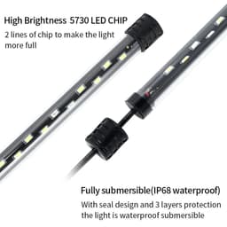 image-Aquarium Light LED Plant Grow Lamp Waterproof Fish Tank Light 18-58CM Underwater Aquariums Decor Lighting 90-260V 5730chip